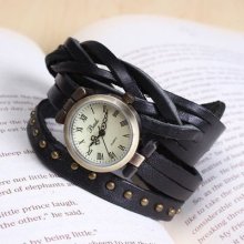 Ladies Fashion Classic Elegant Leather Strap Roma Number Dial Quartz Watch