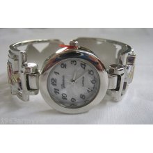 Ladies Geneva Colored Bracelet Watch- For A Teacher 4, Mop Like Dial