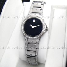 Ladies Movado Sports Edition Se Diamond Black Museum Dial Swiss Quartz Watch