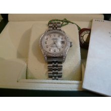 Ladies Rolex Datejust Diamond Dial, Bezel & Shoulders