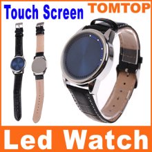 LED Digital Watch Touch Screen Display Blue Fashional For Mens Ladies