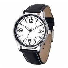 Logomark WC6120-B - Silver Finish With White Dial Unisex Watch