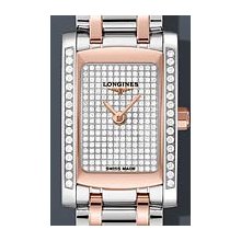 Longines DolceVita Two Tone Diamond Pave 19x24mm Watch - Diamond PavÃ© Dial, Two Tone Bracelet L51555007 Sale Authentic