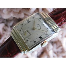 Lord Elgin Vintage 14k Gold Deco Wrist Watch, Excellent