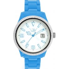 LTD-071002 LTD Watch Unisex White Dial And Blue Strap With Ss Bezel Wa...