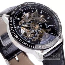 Luxury Men Leather Watch Automatic Mechanical Watches Mens Wristwatc