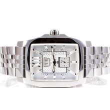 Luxury Mens Stainless Steel Flying B A16362 Silver Dial Automatic Sp