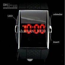 Luxury Red Led Digital Mens Quartz Band Xmas Gift Wrist Sport Watch,