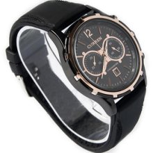 Luxury Sport Water Hours Date Quartz Hand Clock Men Silicone Strap Wrist Watch