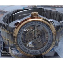 Luxury Watches Gold Bezel Dial Stainless Band Deiphl Mens Automatic