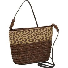 Magid Milan Straw Leopard Trim Crossbody