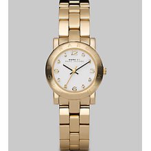 Marc by Marc Jacobs Crystal Accented Stainless Steel Logo Watch/Goldtone - Gold