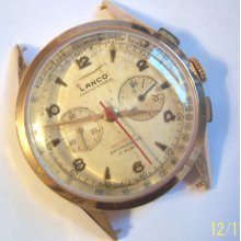 Mens 18k Lanco Chronograph Lemania 1270