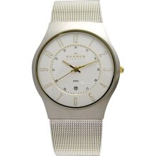 Men's 2-Tone Stainless Steel Watch With Mesh Bracelet