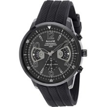 Men's Accurist Limited Edition Black Ion Acctiv Sports Chronograph Watch Ms922bb