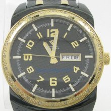 Mens Aqua Master Watch Jojo Techno Jojino Joe Rodeo Canary Cz Bling Iced Aqwm16