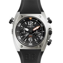 Men's Bell & Ross BR 02 Chronograph Steel Finish Watch