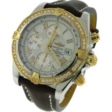 Men's Breitling Chronomat Evolution C13356 Diamond Chronograph Date Watch