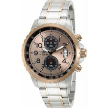 Men's Chronograph Stainless Steel Case and Bracelet Quartz Rose Gold T