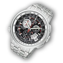 Men's Citizen Eco-Drive Radio Controlled Chronograph Watch with Black