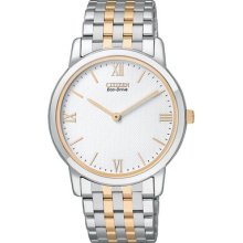 Men's Citizen Stiletto Eco-drive Watch Two Tone Ar1126-53a Rrp Â£279