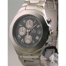 Mens Croton Steel Chronograph Date Watch CC311137SSGY