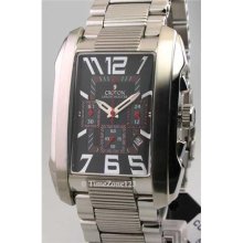 Mens Croton Steel Chronograph Date Watch CC311142SSBK