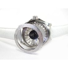 Mens Diamond Robb & Co Watch Round Cut H Color 1.50ct