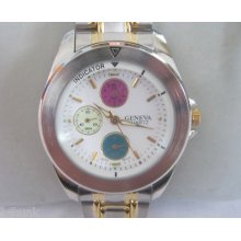 Men's Geneva Chronograph Watch, Multi Color Dials