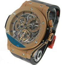 Men's Hublot Bigger Big Bang 308.pi.500.rx 18k Rose Gold Tourbillon Watch