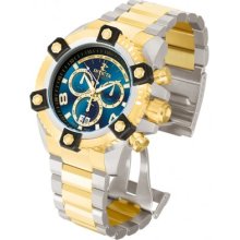 Mens Invicta Arsenal Reserve Two Tone Blue Dial Quartz Watch 80178