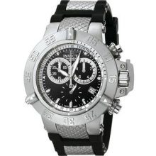 Mens Invicta Subaqua Iii Swiss Chrono Stainless & Black Poly Watch 5511