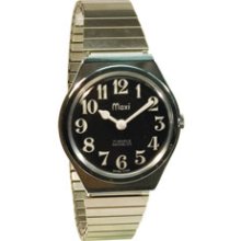 Mens Low Vision 1 12 Manual Watch Blk Chrome Expansion