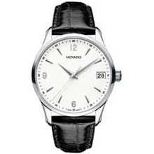 Men's Movado Circa Watch with White Dial (Model: 0606569) movado