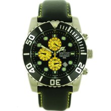 Men's Ocean Master Diver Chronograph Black Dial Strap