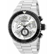 Men's Pro Diver Chronograph Stainless Steel Case and Bracelet Sivler Tone Dial