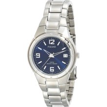 Men's Pulsar By Seiko Quartz Pxh173 Blue Dial Stainless Steel Watch