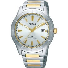 Mens Pulsar Silver Dial Watch Pxh841x