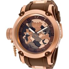 Men's Russian Diver Brown Camouflage Dial Brown Polyurethane ...