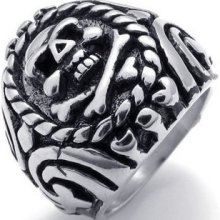 Mens Stainless Steel Ring Silver Unique Big Ring Usa Size 8 9 10 11 12 13