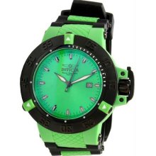 Men's Subaqua Noma III Green Dial Black Bezel Quartz Date Display Rubber Strap