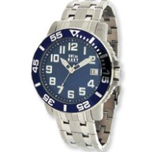 Mens Swiss Navy Soldier Stainless Steel Blue Dial Watch