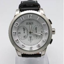 Mens White Big Analog Stylish Fashion Wrist Watches