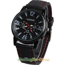 Mens Womens Stylish Silicone Rubber Band Dial Sport Round Wrist Analog Watch