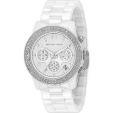 Michael Kors Ladies Runway Glitz Ceramic Crystal Watch MK5188