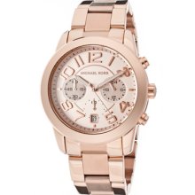 Michael Kors Watches Men's Mercer Chronograph Rose Gold Dial Rose Gold