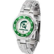 Michigan State Spartans Ladies Stainless Steel Watch