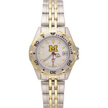 Michigan Wolverines UM All Star Ladies Stainless Steel Bracelet Watch