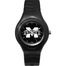 Mississippi State Bulldogs Shadow Black Sports Watch with White Logo