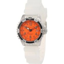 Momentum Womens 1M-DV01O1T M1 Orange Dial Transparent Silicone Rubber